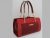 Red Shoulder Leather bag with chain strap