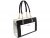 White and black Shoulder Bag with Chain Strap