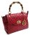 Top Handle Red Pirarucu Leather bag