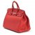 Red Pebble Satchel Leather Bag
