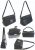 Black Shoulder Bag with Embossed Design