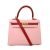 Pink Top Handle Leather Bag